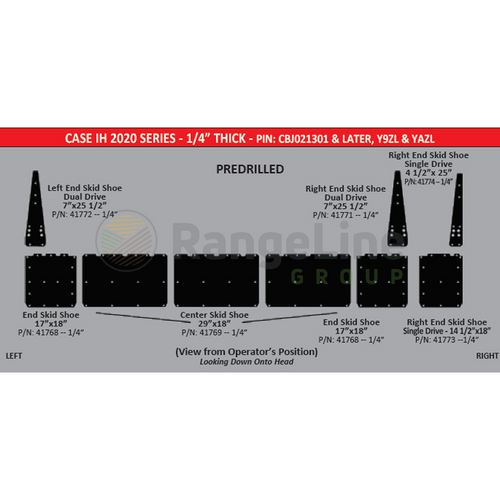 35' Poly Skid Shoe Set, CIH