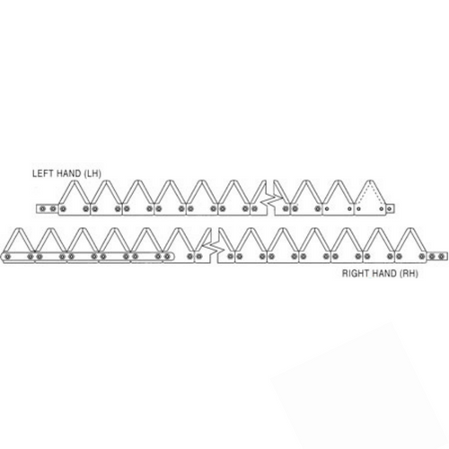 8? (RH) Black 11ga Top Serrated, Bolt-On Sickle Assembly; 86528148 8? (RH) Black 11ga Top Serrated, Bolt-On Sickle Assembly; 86528148