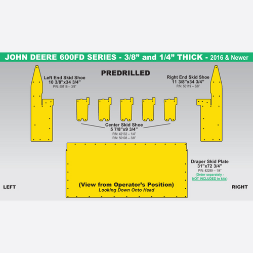 45' Poly Skid Shoe Set, JD 600FD 45' Poly Skid Shoe Set, JD 600FD