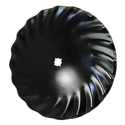 22" Flat Center Concave LH Vortex Blade, 1-1/8" X 1-1/4" Square Center Hole