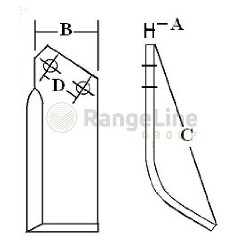 Plain Tiller Blade (RH)