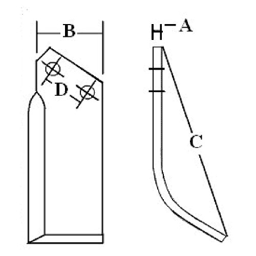 Plain Tiller Blade (RH) Plain Tiller Blade (RH)