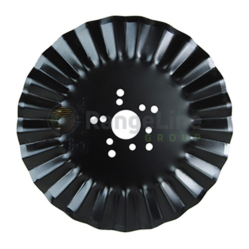 15" x .177 Gauge 25 Wave Coulter Blade, Multi Punch Bolt Hole For John Deere