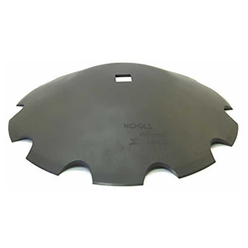 24" x 6MM Notched Deep Cone Disc Blade, Center Hole 1-1/2" Square. 24" x 6MM Notched Deep Cone Disc Blade, Center Hole 1-1/2" Square.