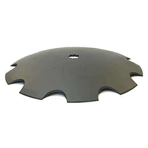 18" X 4.5mm Notched Disc Blade, 1" Sq X 1-1/8" Sq center hole