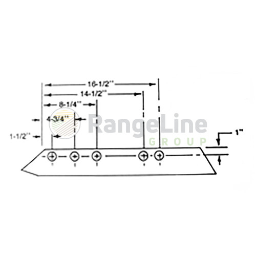 18" Plow Rock Share with Hardware, to Fit John Deere NU Series, A10225, A51498