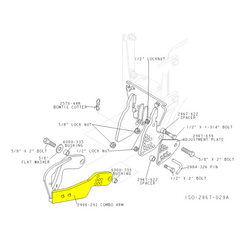 2967 Row Cleaner Arm, holds the row cleaner wheels 2967 Row Cleaner Arm, holds the row cleaner wheels