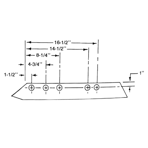 18" Plow Rock Share, to Fit John Deere NU Series, A10225, A51498 18" Plow Rock Share, to Fit John Deere NU Series, A10225, A51498