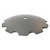 22" X 6 MM Gauge Notched Disc Blade, Center Hole 1-1/2" Square X 1-3/4" Round