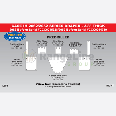 30' Skid Shoe Set, C-IH 2062 - RangeLine Group