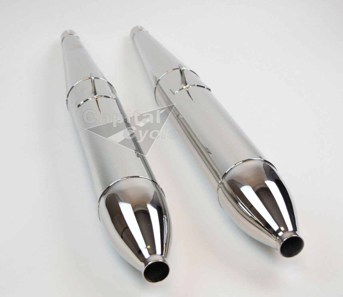 MUFFLER SET Stainless steel - PAIR - Capital Cycle