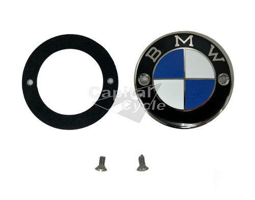 BMW BMW Emblem - Enamel Tank Badge Letter Style KIT with Screws Gasket