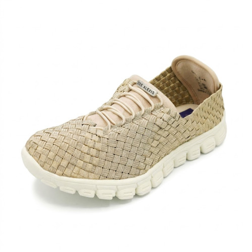 Danielle Champagne Woven Sneaker