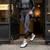 Danielle White Metallic Black Bottom 