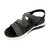 SALLY Black Stretch Sandals