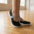 HOLLY Black/Silver Woven Flats