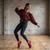 DANIELLE Red on Black Woven Sneakers