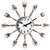 Decorative 3D Cutlery Utensil Spoon and Fork Wall Clock for Kitchen, Playroom or Bedroom