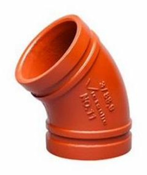 ELBOW, GROOVED, 45, DUCTILE IRON - 3IN ELBOW, GROOVED, 45, DUCTILE IRON - 3IN