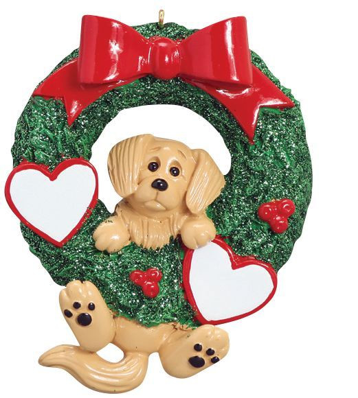 Golden Retriever In Wreath