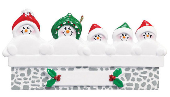 Snowman On Mantle Family - 5