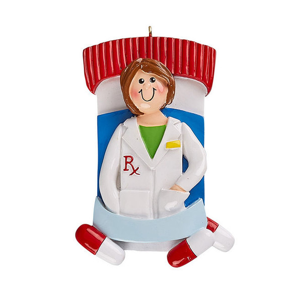 Pharmacist Woman Bottle
