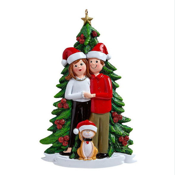Christmas Couple With Cat