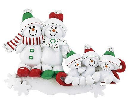 Snowman Sled Family - 5