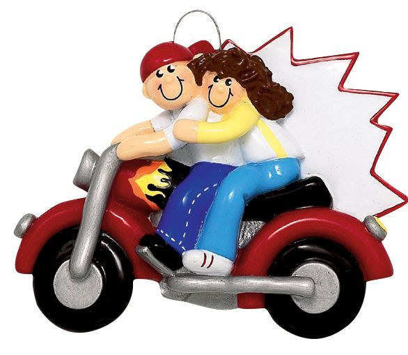 Flame Motorcycle Couple