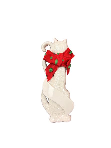 Cat - Cream Glitter with Banner