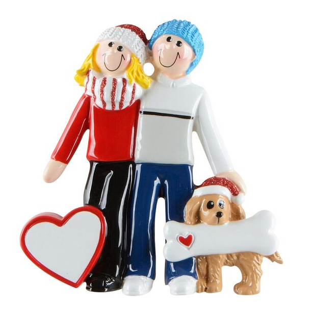 Couple With Tan Dog - Blonde