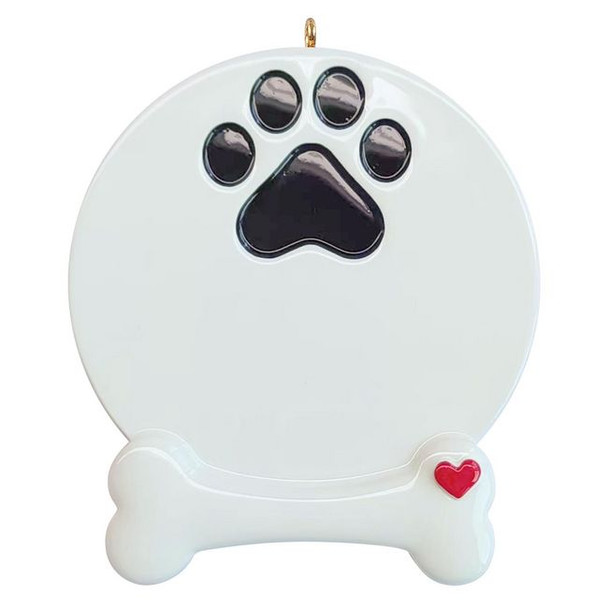 Paw Print Dog Bone