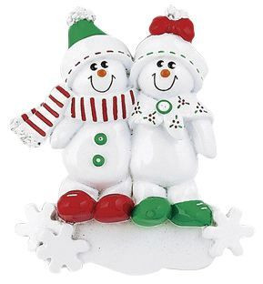 Snowman Sled Couple