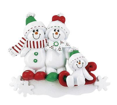 Snowman Sled Family - 3