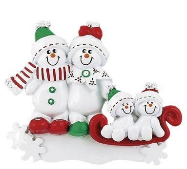 Snowman Sled Family - 4