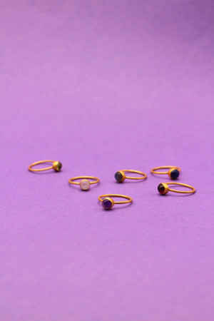 Brushed gold plated silver ring Brushed gold plated silver ring