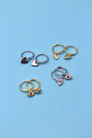 Charm Dangle Hoops Charm Dangle Hoops