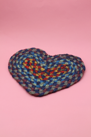 Braided Heart Placemat - Carnival Blue