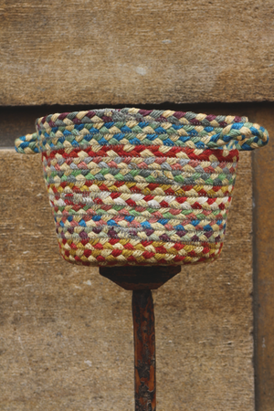 Braided Jute Basket - Small - Carnival