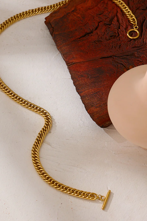 Vintage Style Chunky T Bar Necklace