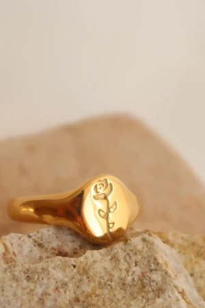 18K Gold Plated Rose Ring