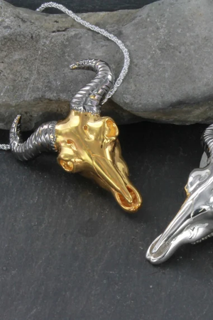 Silver Wildbeast Necklace - Gold