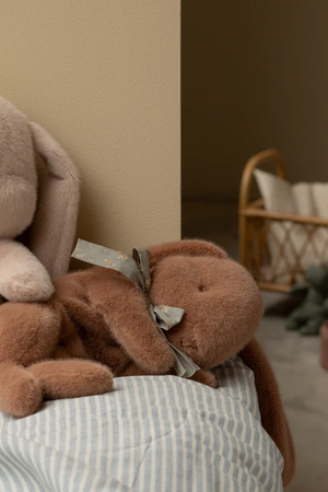 Sleeping Bunny Plush - Soft Brown