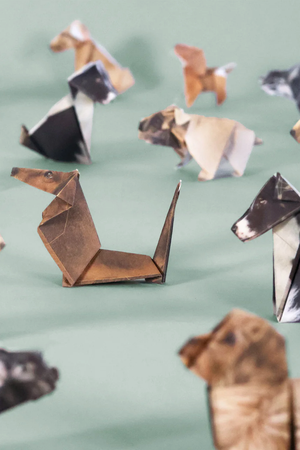 Origami Paper Dogs