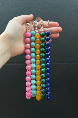 Large Beaded Stone Necklace