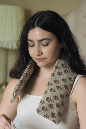 Block Printed Neck Pillow
