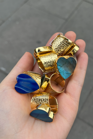 Heart Shaped Brass Ring