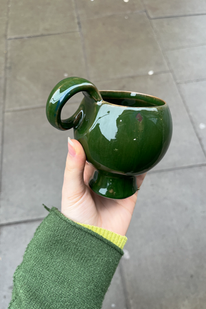 Round Footed Mug  - Green
