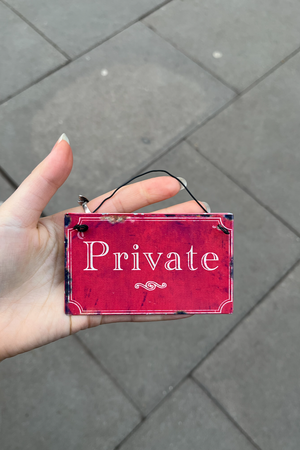 "Private" Metal Sign