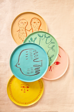 Ceramic Bluebird Side Plate